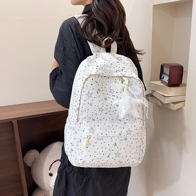Schoolbag New Large Capacity Backpack Female Cute Small Fresh Casual Backpack Casual Star Girl Student School Bag