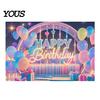 Birthday Celebration Banner Happy Backdrop, Party Photo Background Cloth for Celebration, Decorative Bunting Flag Decor Kids Women, Supplies