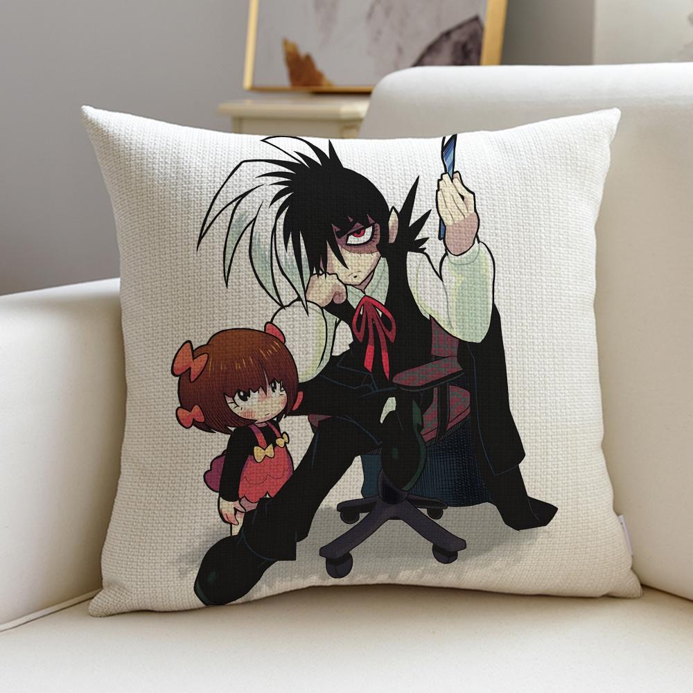 Classic BBlack JackS Cushion Cover Breathable and skinfriendly linen pillowcase square removable and washable cushion