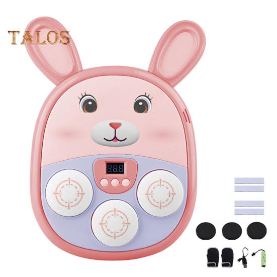 Music Boxing Machine for Kids Teens Adults Cartoon Wall-Mounted Trainer Equipment with LED Electronic Focus Training Target 3 Game Modes Boxing Music