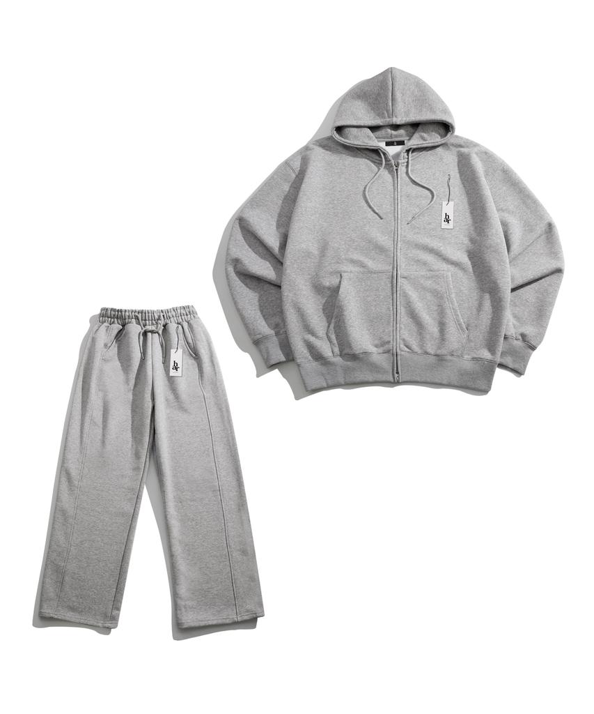 Harrison Comfort Midweight Sweat Zip-Up Hoodie Set Har1061 Standard Melange