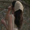 2026 Knitted Hollow Out Triangle Hair Scarf Headband Women Girls Knitted Flower Headbands Summer Travel Literary Photo Headwear