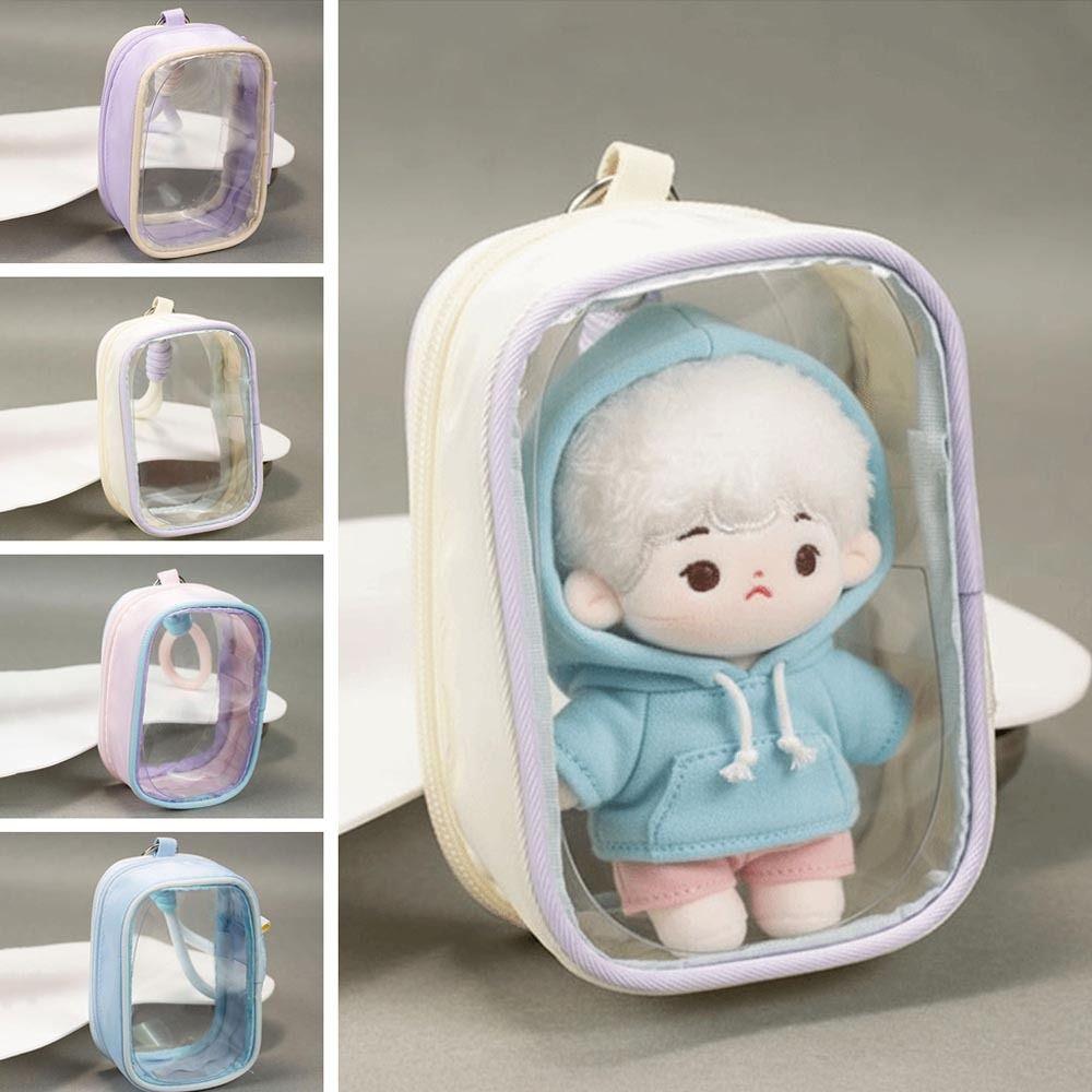 Clear 10cm Transparent Doll Bag Portable Outdoor Doll Display Bag  10cm Cotton Doll