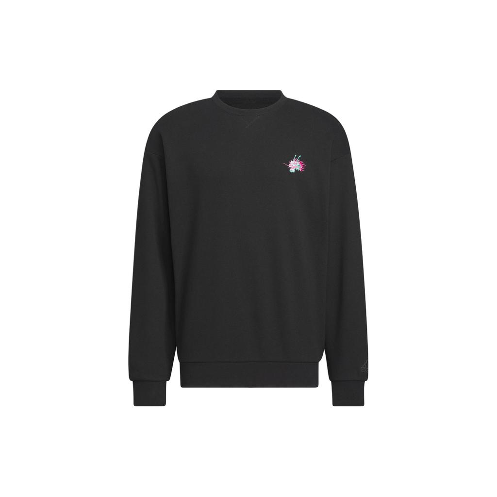 Adidas FW23 Year Of The Dragon CNY Series Embroidered Sweatshirt Men Tops Black JE6107