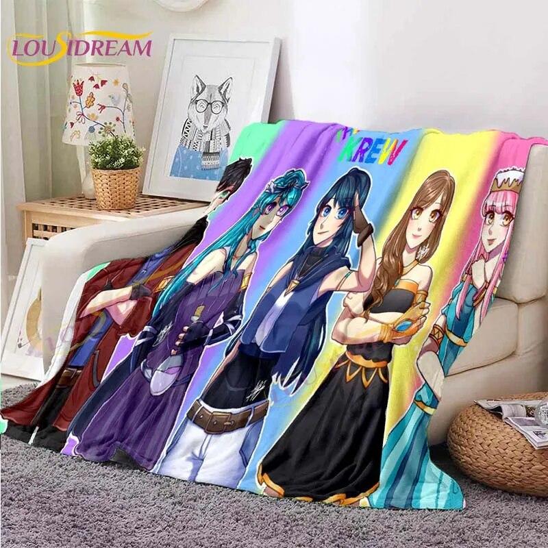 LoveUnholyc Decke RPG Decke Princess Connect Decke Spiel Anime Flanelldecke für Bett Sofa Reisen Weihnachtsdecke