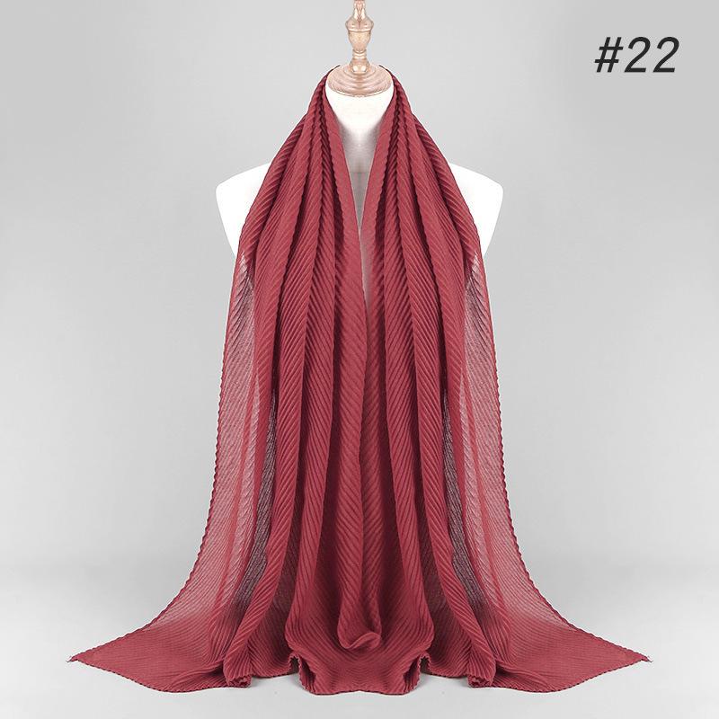 Flocked Bubble Cotton Scarf Hijabs For Muslim Women Soild Color Breathable Islamic Headscarf Arab Head Scarves