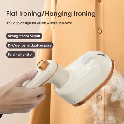 Mini Rotating Electric Travel Iron Dual Steam and Dry Use Portable Water Spray Gentle On Clothes Fast Heating Garment Care Tool