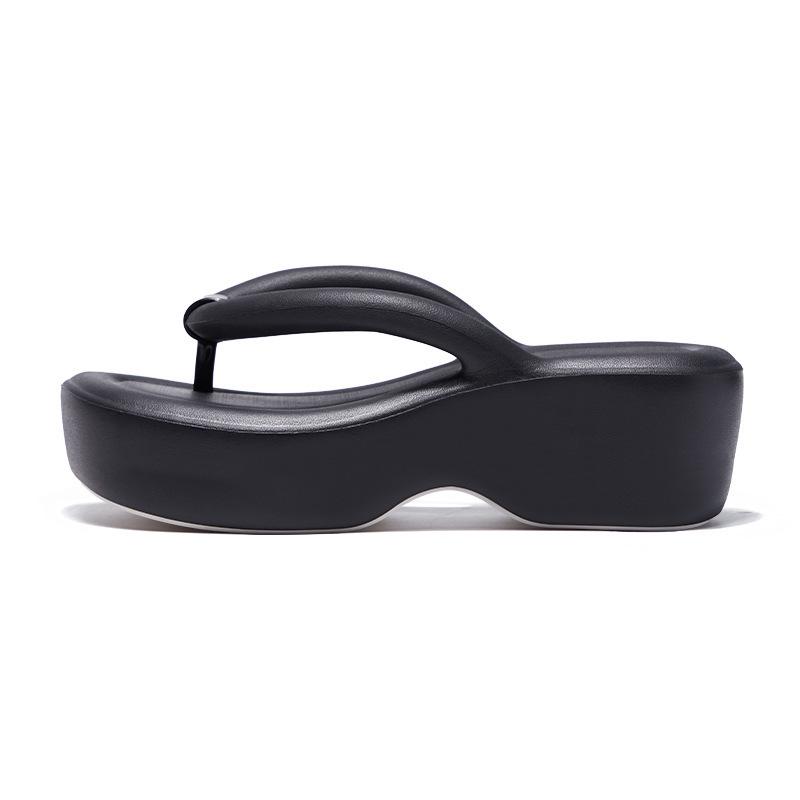 Zhao Lusi 2025 Summer Women s Thick Sole Non-slip Flip-flops for Travel & Beach 37