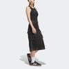 Adidas Originals Sport Lifestyle Series Loose Comfortable Striped Denim Maxi Skirt Women skirts Black JX6864