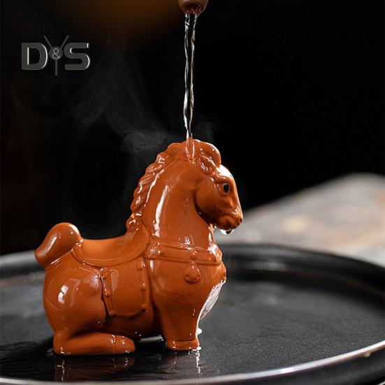 Horse Tea Pet Purple Clay Chinese Style Ornaments Vivid Image Pony Zen Decoration Desktop Tea Gadget