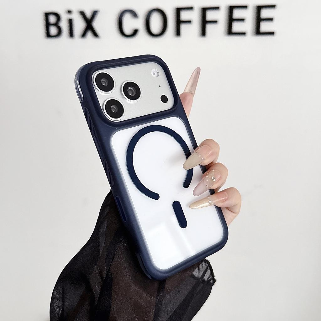 Foreign trade four-corner airbag magnetic mobile phone case is suitable for Apple 17PROMAX trend 17PRO high-end 16PRO.