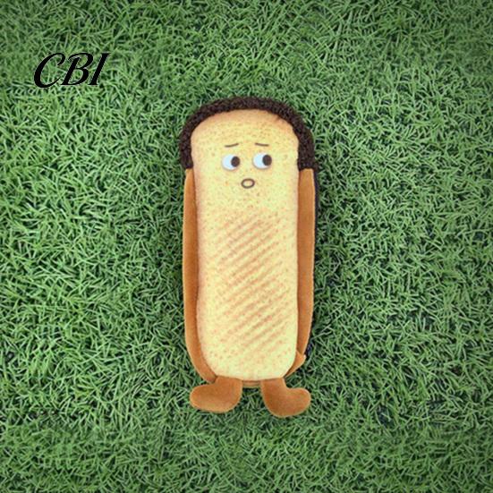 Skin-friendly Pencil Bag Cute Bread Case, Plush Large Capacity Pen Pouch, Case Soft Shaped Stationery for High School Students Fun Storage