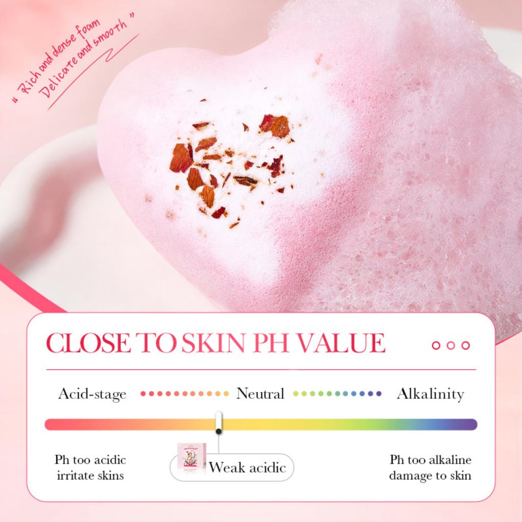 1PCS Heart-Shaped Bath Balls For Bathing And Cleaning