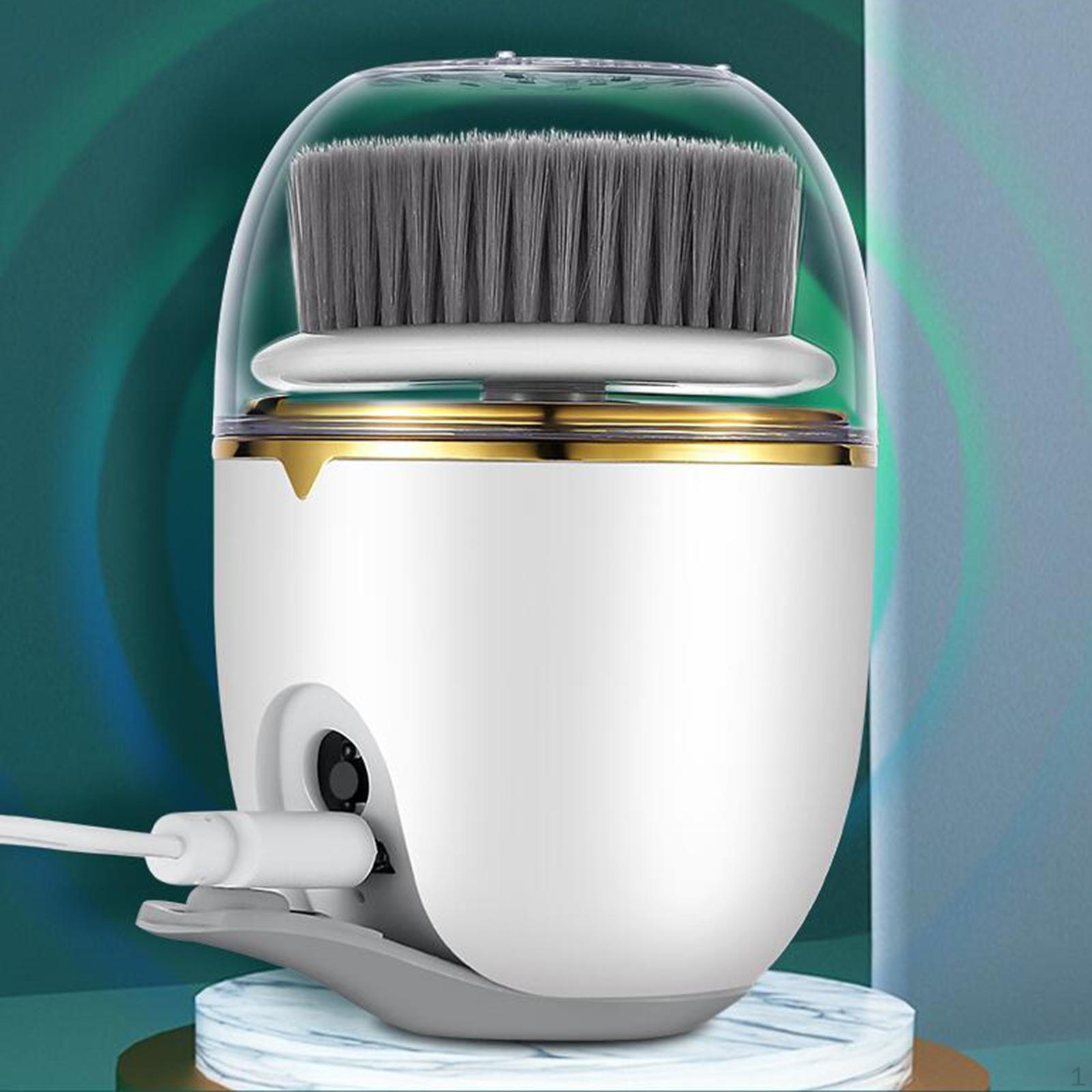 

Electric Facial Cleansing Brush Rechargeable with 3 Exfoliating Heads Deep spa for