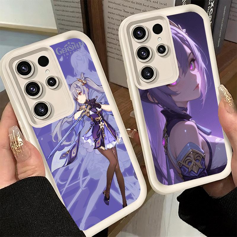 Phone Case for Samsung Galaxy S26 S25 Ultra S24 FE Genshin Impact Keqing Shell S23 Plus S22 + S21 S20 5G Soft Silicone Funda