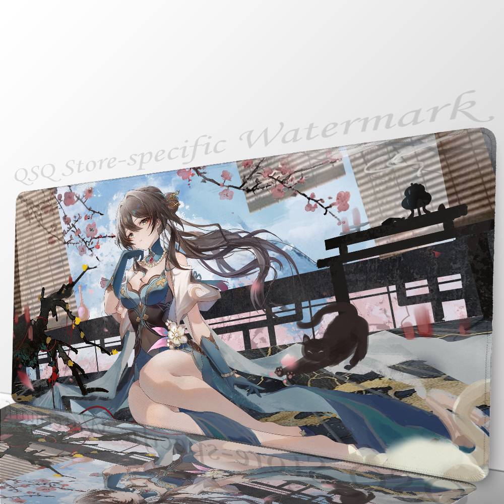 Ruan Mei Animated Game Honkai Star Rail Mousepad Mouse Mat Desk Mat With Pad Gaming Accessories Prime Gaming XXL Keyboard Pad