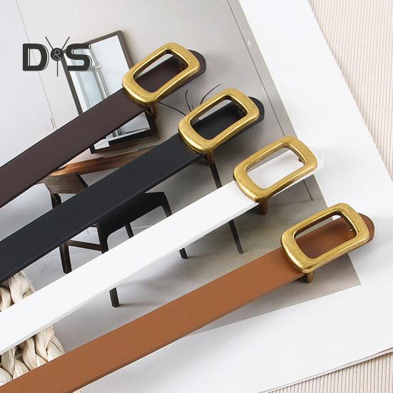 Imitation Leather Women Belt Adjustable Length Retro Style Waist Belt Decorative Jeans Belt Casual Office Parties Wear