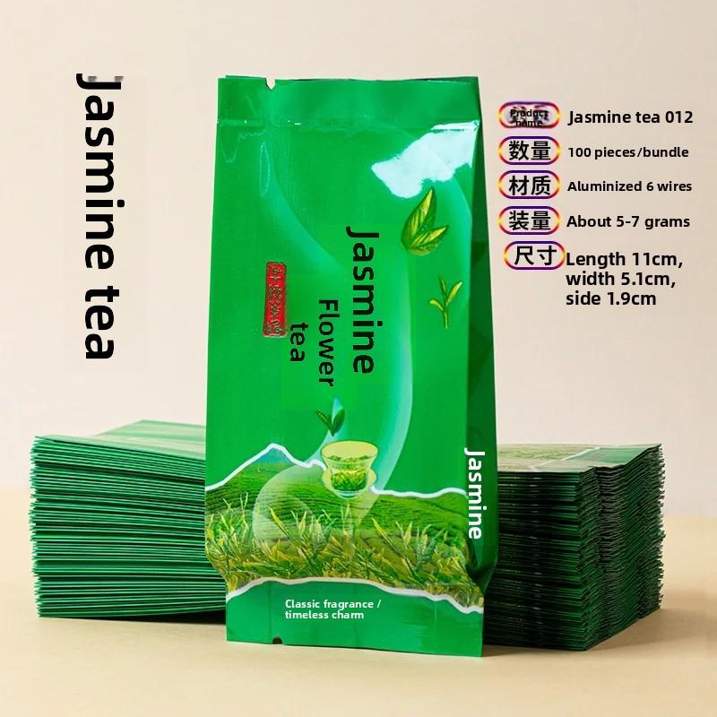 Green Tea Small Bubble Bag Printing Dragon Well Biluochun Jasmine Tea Packaging Bag Snack Subpackage Bag Dingsheng