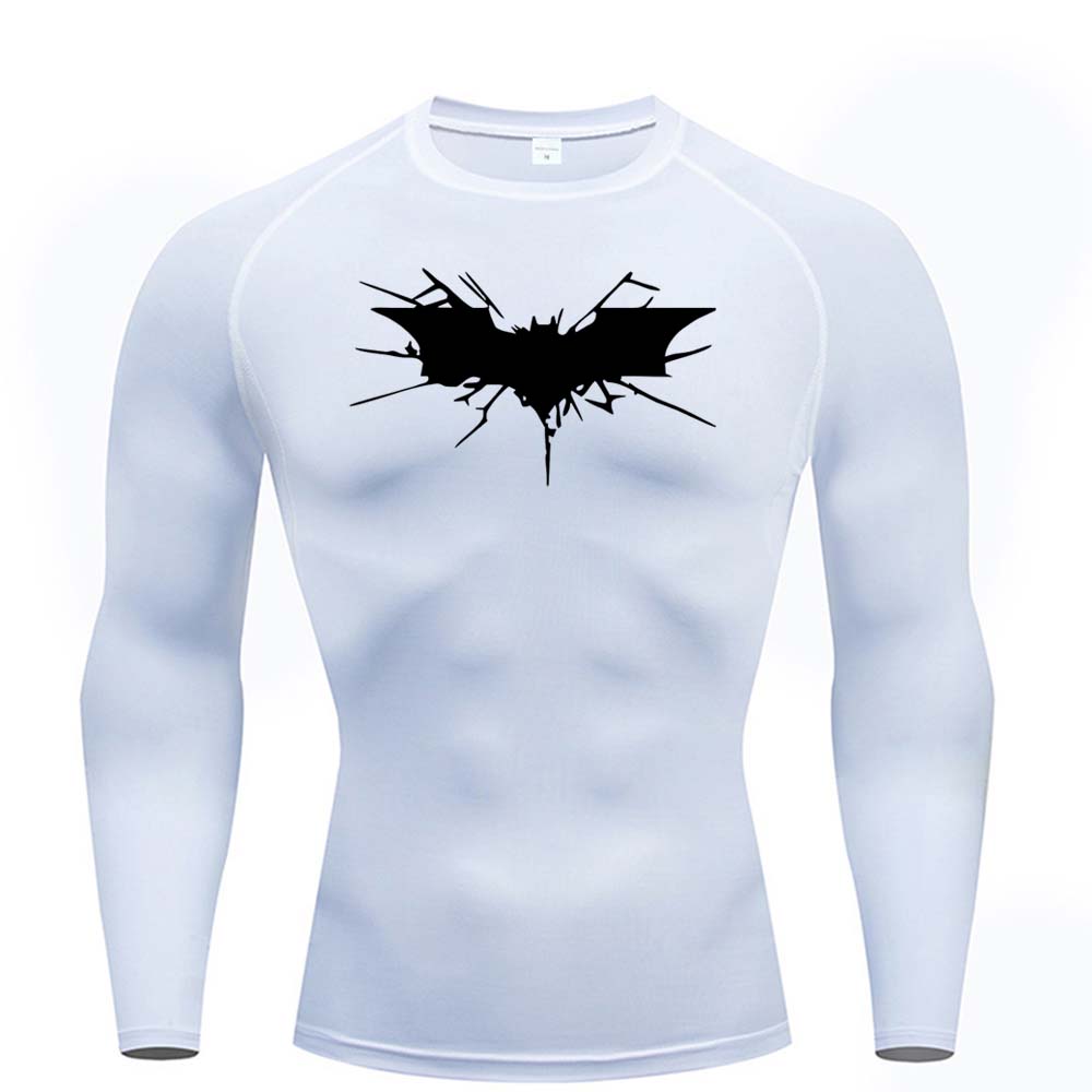 Art Nouveau Bat Graphic Gym Compression Sports T-shirt Men s Running Fitness Long Sleeve Tight Summer Blazer T-shirt S