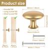 25/50Pcs Round Door Knobs Cabinet Handles Cupboard Drawer Kitchen Bathroom Fashion Furniture with Screws Hardware Accessories