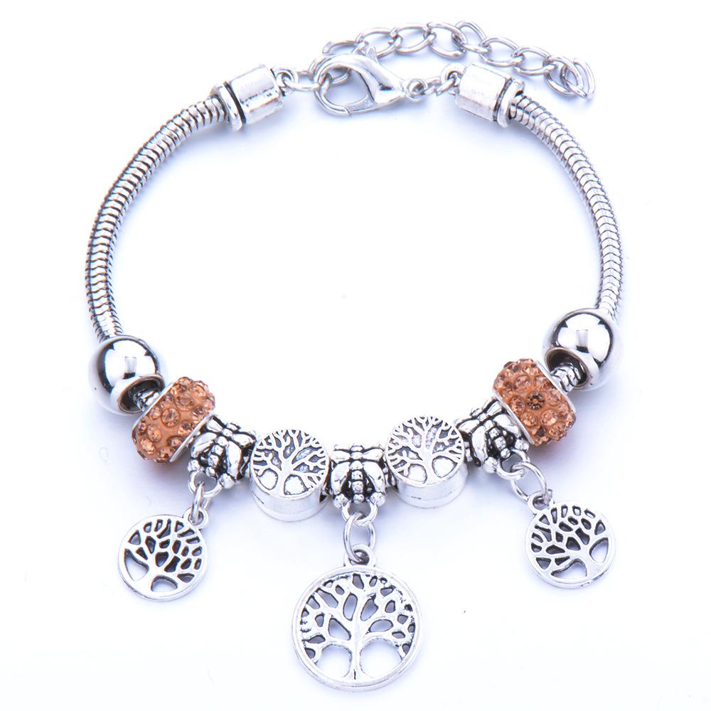 Pulseira em Forma de Coração Liga Design de Elefante Furo Grande Contas de Vidro Transparentes Joia Presente para Mulheres