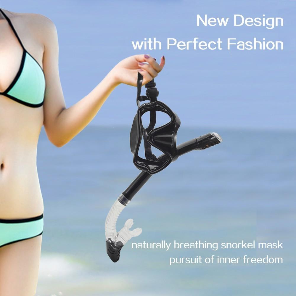 Professionelle Tauchmaske Schnorchelset Outdoor Tauchtrainingsausrüstung Silikon Tauchbrille Atemrohr Neu