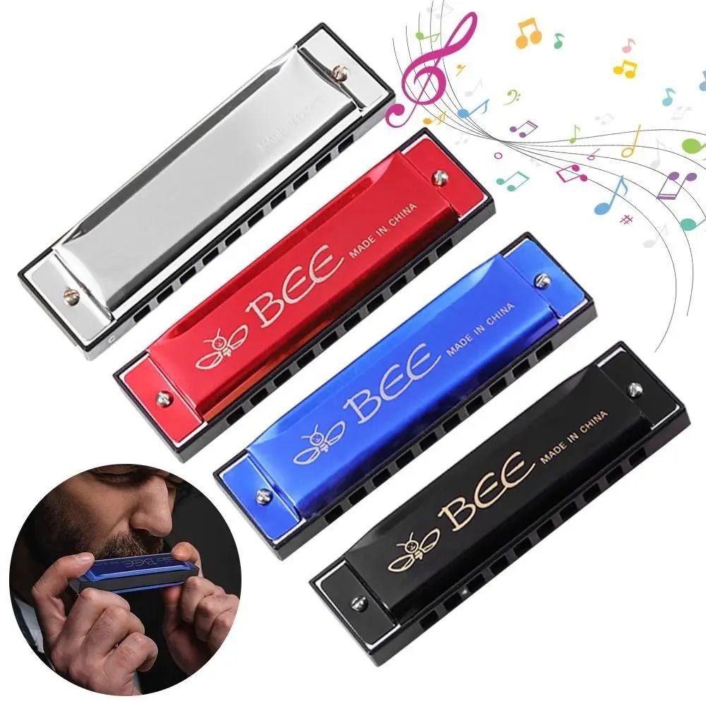 

Diatonic C Key Harmonica 20 Tones Mouth Organ Students Harmonica Kids Gift синий