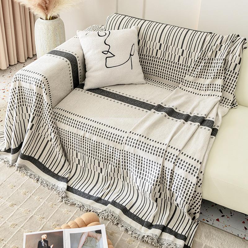 Four Seasons Universal Sofa Towel Non-Slip Simple Sofa Cushion Cover Cloth Living Room Dustproof Sofa Cover Towel Ins Style All-Inclusive