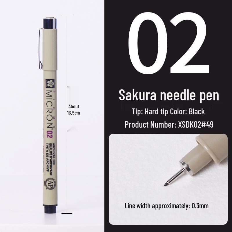 SAKURA Japanischer wasserfester Fineliner für Anime- und Konturzeichnungen