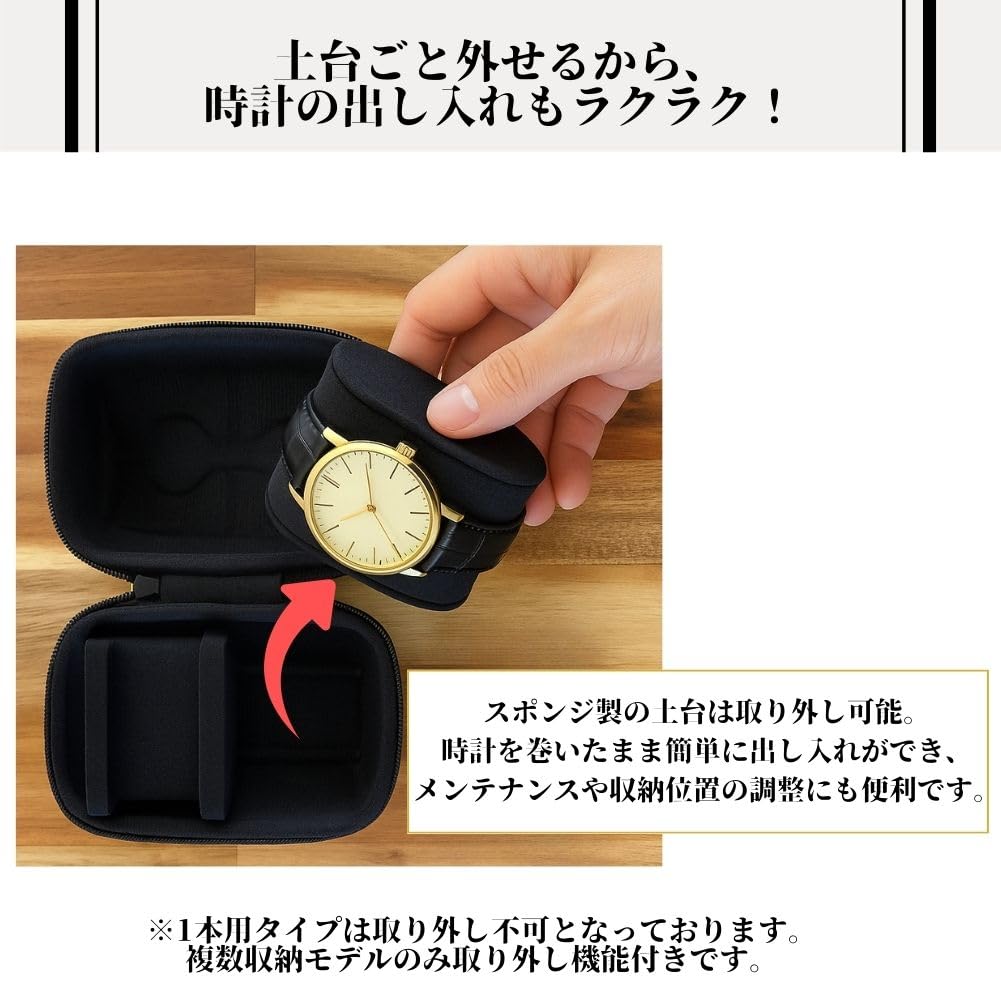 Portable Watch Travel Watch Compact Shock with Protective Portable Pouch for Travel and Business Trips 5 Case, Case, Storage, Absorbing, Cushion,