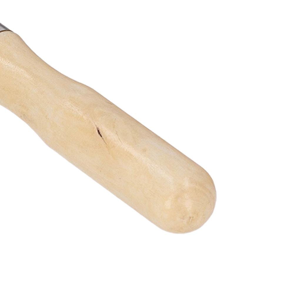 4PCS Clay Hole Cutter Solid Wood Handle Round Stainless Steel Blade Sculpture Modeling Tool Set