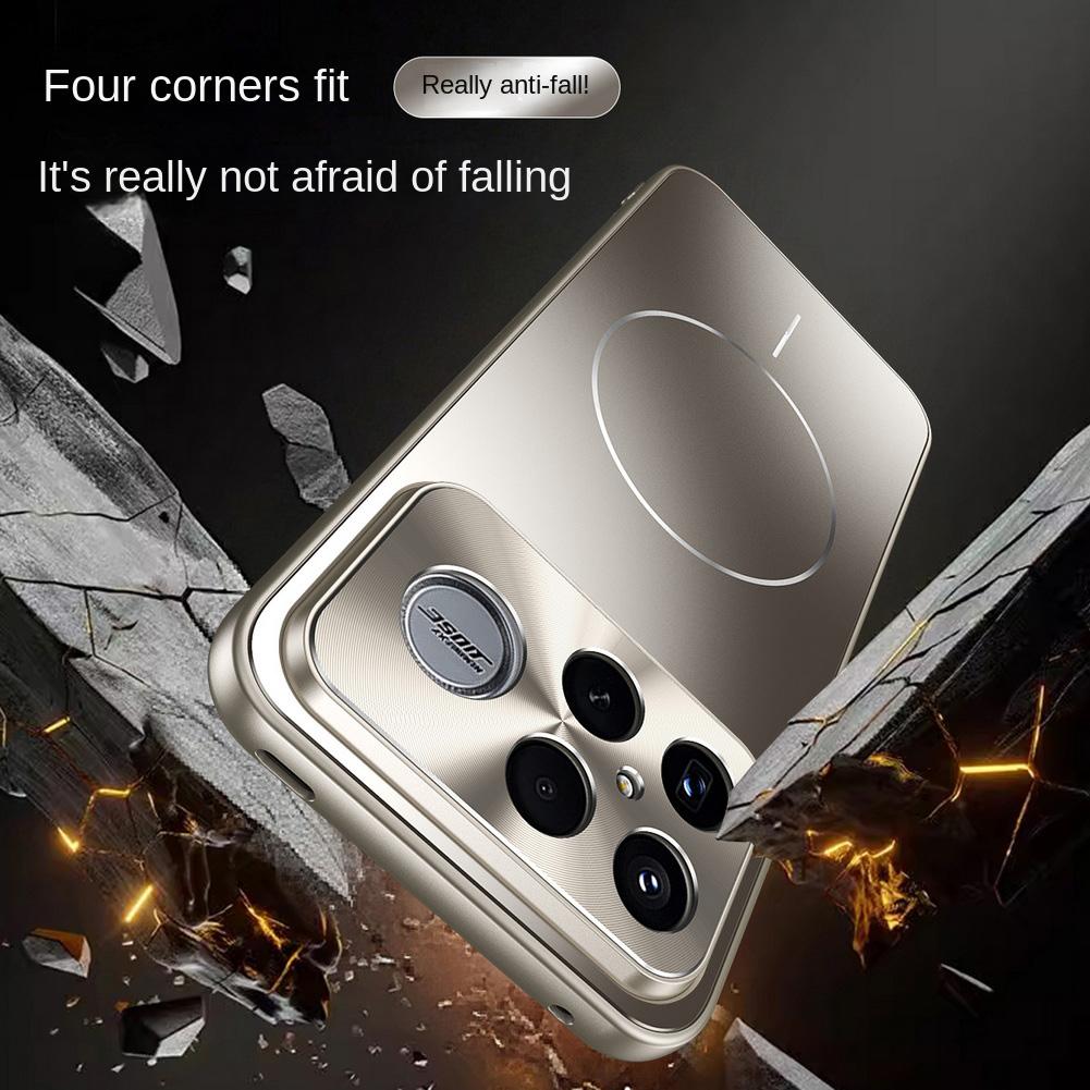 Electroplated Micro-matte Back Plate Thin Magnetic Ring Case For Poco F8 Ultra F8 Pro POCO F7 Ultra F7 Pro Camera Protect Cover