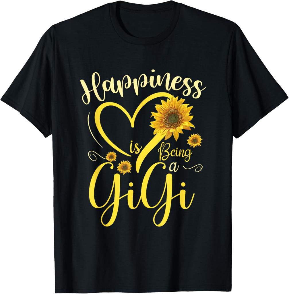 Happiness Is Being A Gigi Sunflower Mother's Day Grandma T-Shirt