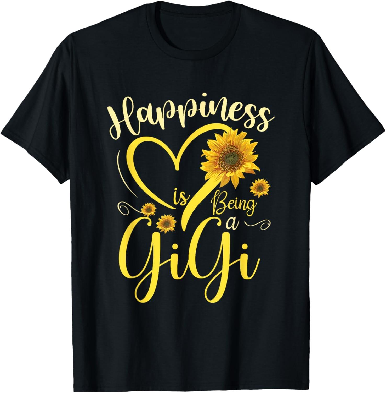 Happiness Is Being A Gigi Sunflower Mother s Day Grandma T-Shirt S разноцветный