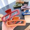 Fashionable Large Matte Plastic Hair Claw For Sophisticated Hairstyles In Multiple Shades