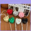Pu Mini Heart Shaped Shoulder Bag With Zipper Closure For Daily Use