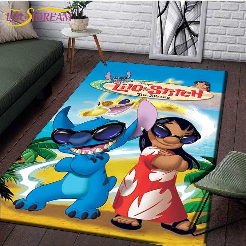 Anime Stitch Pattern Carpets Living Room Anti-Skid Area Rug Kids Bedroom Mats Yoga Mat Large Carpet Decor