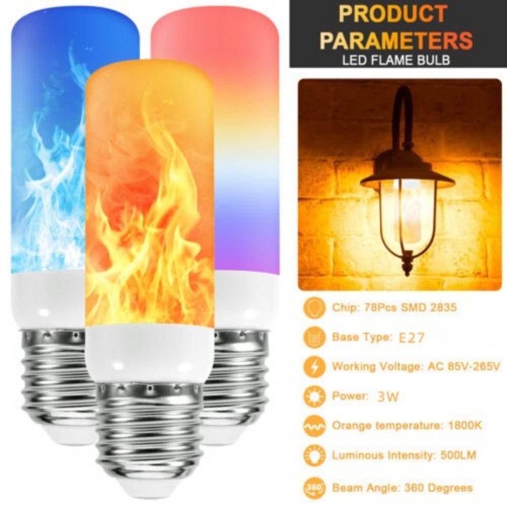 Outdoor Flicker Dynamic Fire Effect Lamp Bulb Burning Fire LED Fire Flame Bulb