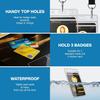 5pcs ID Badge Holder with Lanyard Waterproof Clear Vertical ID Card Protector for Office, Nurse, Teacher, Student & Conference