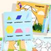 Geometric Magnetic Puzzle Shape Sorter Wooden Blocks Develop Imagination Safe Magnetic Puzzles Wood Tangram Geometric