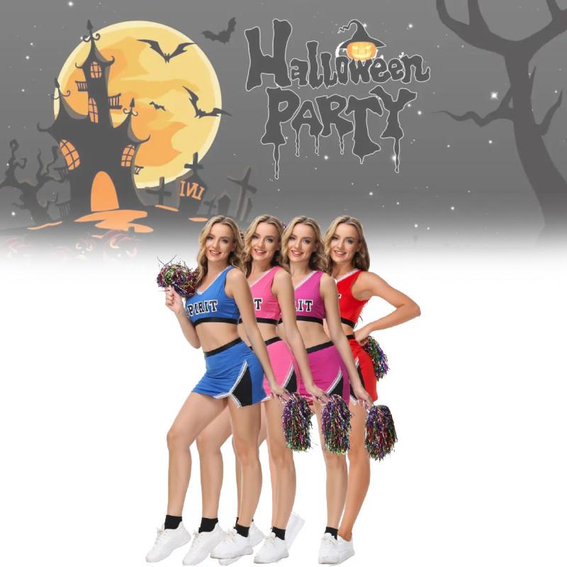 Sexy Cheerleader Uniforms With Nylon Blend Fabric For Dance And Costume Enthusiasts