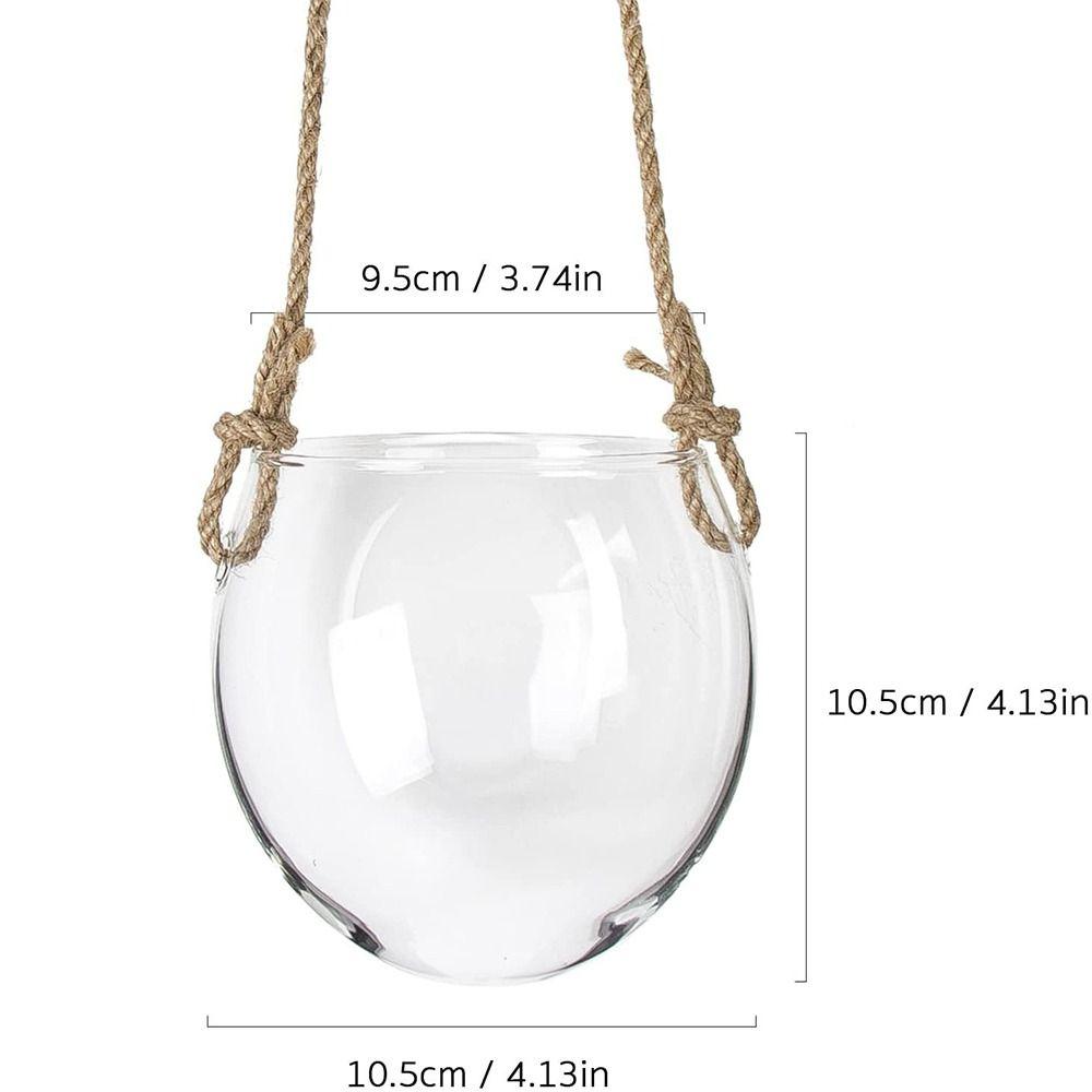 Transparent Hydroponic Hanging Vase Glass Flower Arrangement Bottle Flower Pot Living Room