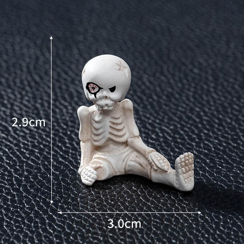 Halloween Ornament Micro Landscape Decoration Accessories Wizard Ghost Pumpkin Rabbit Bat Tree Magic House Resin Ornaments