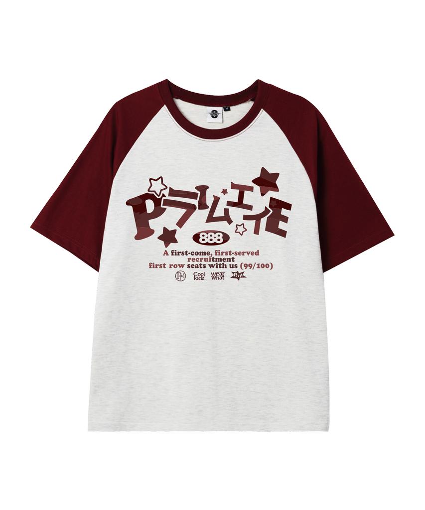 PRIMATE Sugar Oversized Raglan Short Sleeve T-Shirt 5 Colors