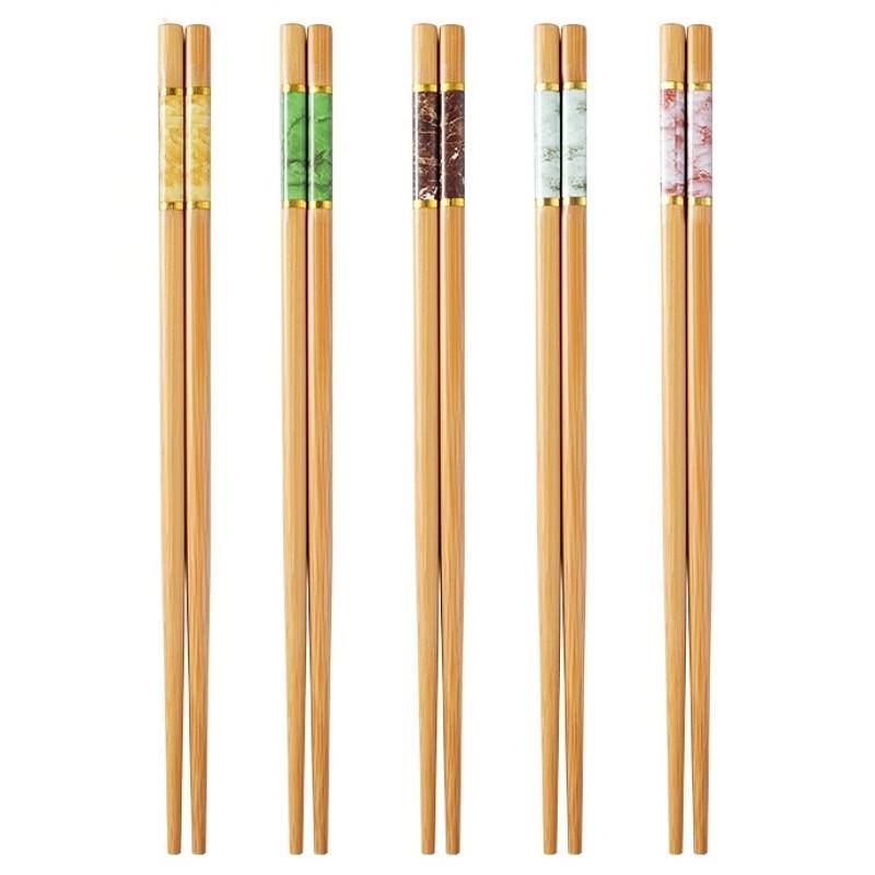 

ZISIZ Nan Bamboo Mixed Color Chopsticks Set