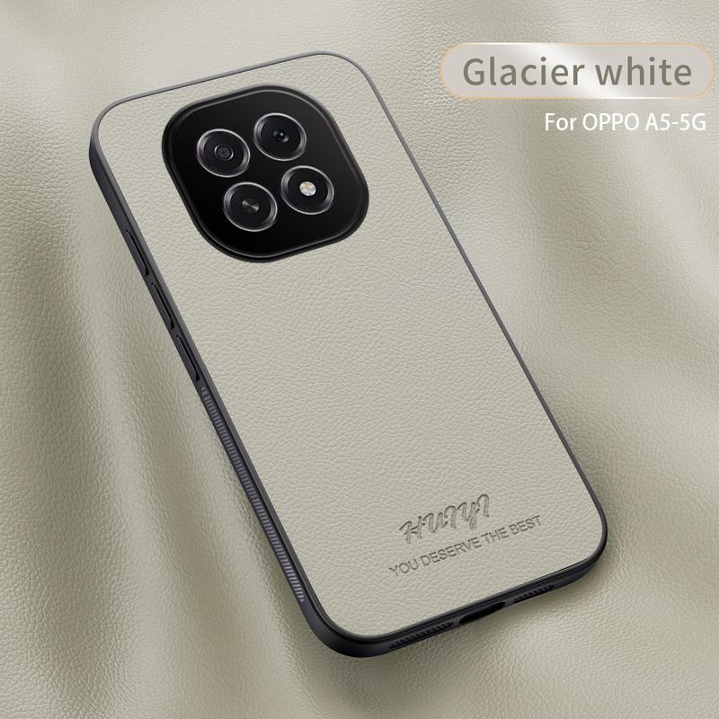 Magsafe Leather Case for Oppo A5 5G (China) Car Magnetic Holder Wireless Charging Silicone Hard Phone Cover OppoA5 China PKQ110