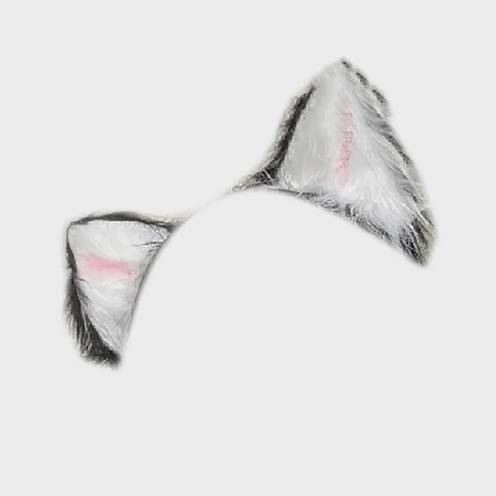 Niedliches japanisches Plüsch-Stirnband mit Katzen- und Fuchsohren für Rollenspiele