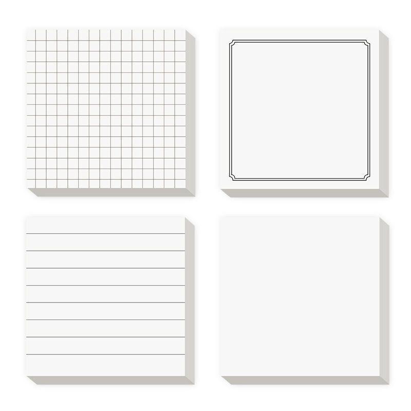 Minimalist Tearable Sticky Notes with Strong Adhesion and Grid Lines for Students