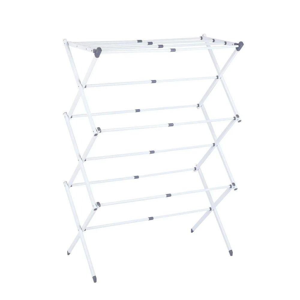 Collapsible Clothes Drying Rack 3-Layer Laundry Stand Clothing Rack Clothes Airer  Floor