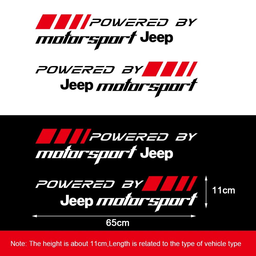 2Pcs 65cm Car Body Side Stripe Decal Styling Sticker for Jeep Gladiator Patriot Renegade Wrangler Grand Cherokee